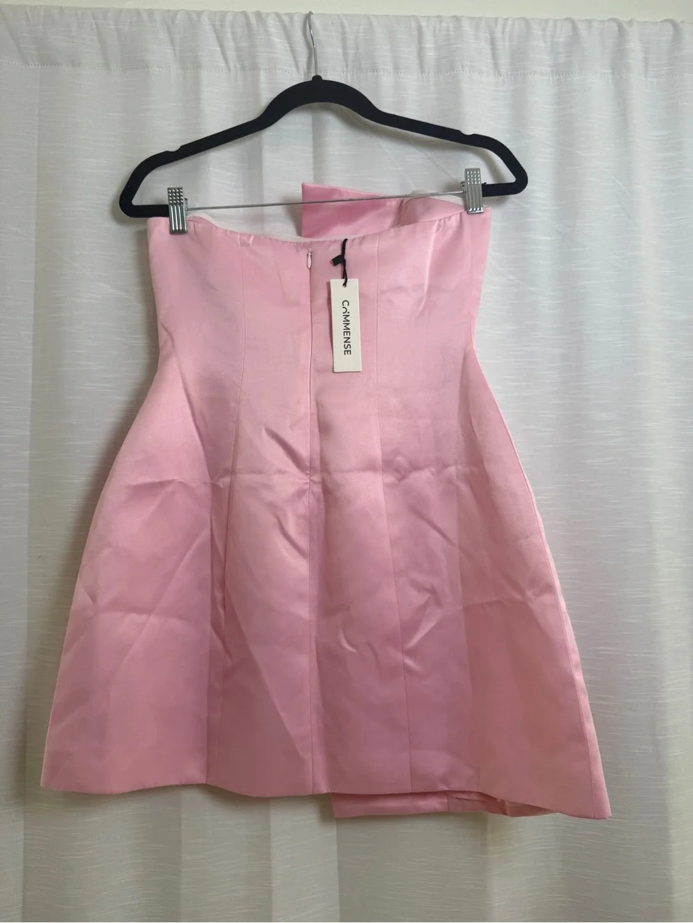 Commense Pink Satin Halter Mini Dress Cocktail Party Date Night | NWT Size S - Picture 10 of 14